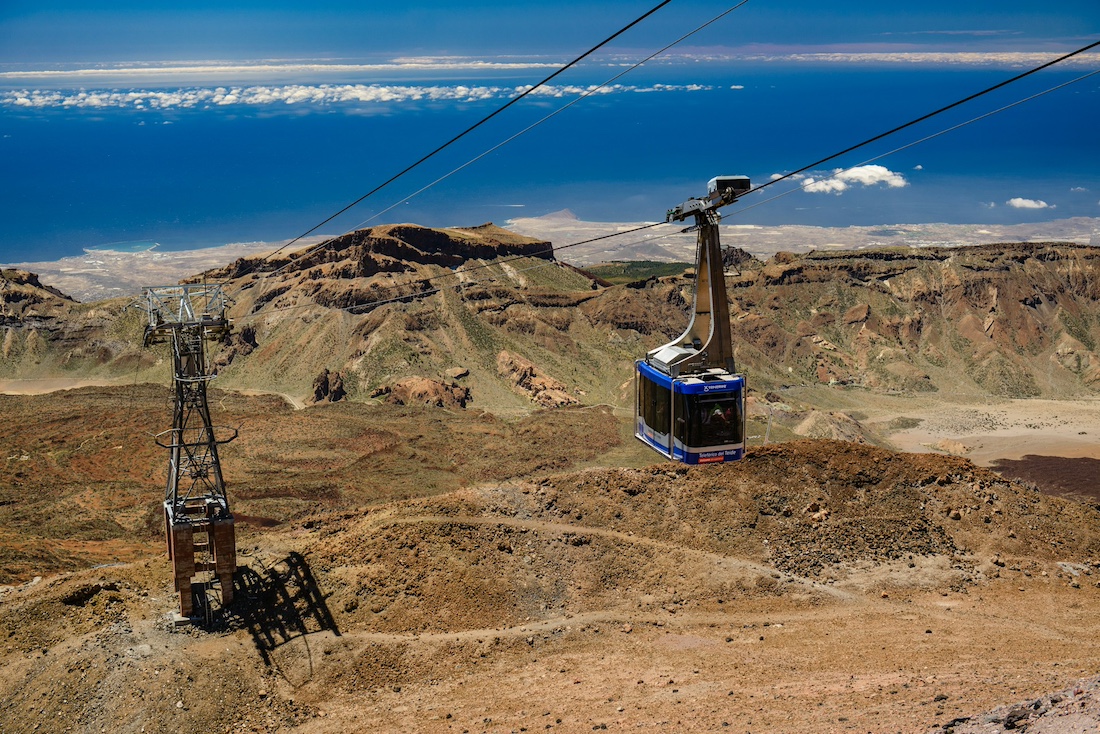 Teide volcano cable car